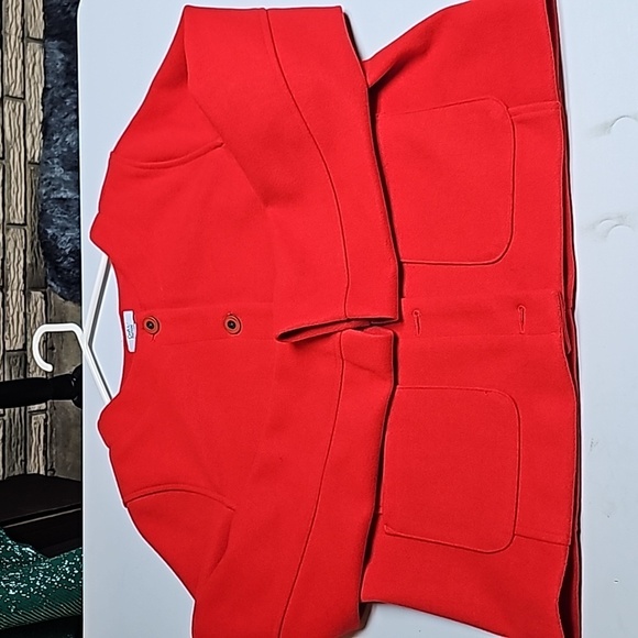 Croft & Barrow Ladies Jacket Sz L Red Button Up - Picture 11 of 11